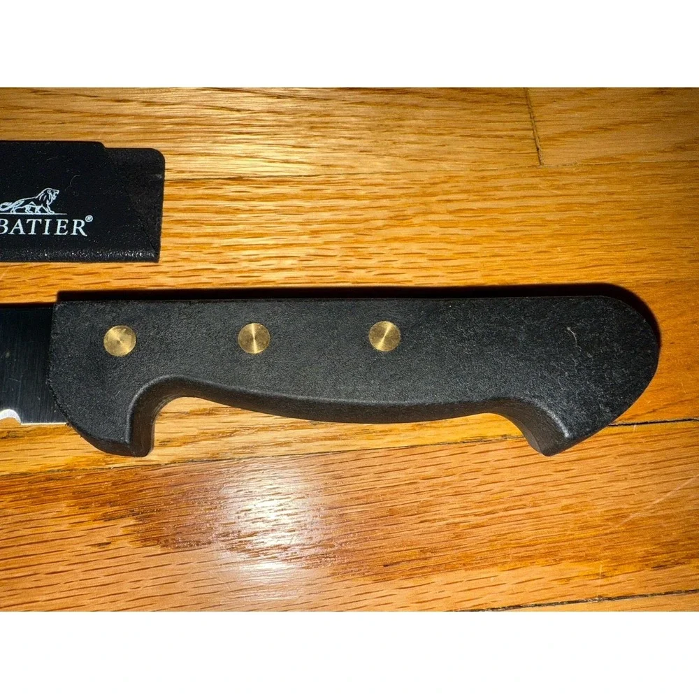 Vintage Sabatier France 10-inch serrated LeCordon Bleu knife, made in France.